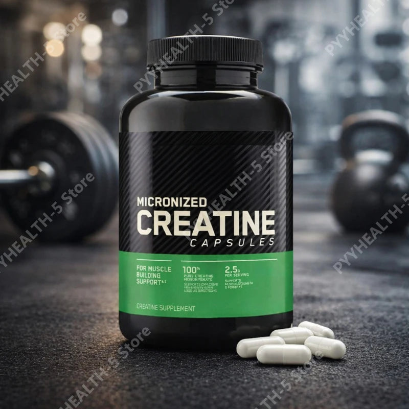 Creatine Monohydrate 60 Capsules – Non-GMO Gluten-Free Creatine Supplement Qst
