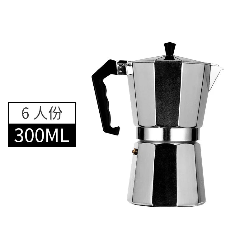 600ml Aluminum Moka Pot – Octagonal Stovetop Espresso Maker Stovetop Moka Pot Qst 6CUP