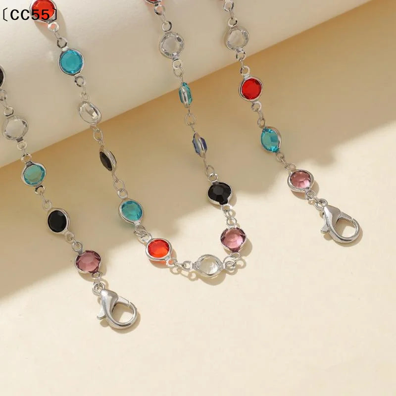 Rhinestone Eyeglass Chain – Beaded Sunglass Lanyard Jewelry Eyeglass Chain Qst