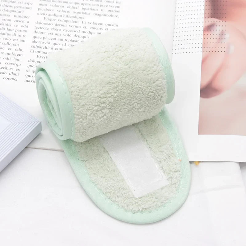 Women's Adjustable SPA Facial Headband – Soft Toweling Hair Band SPA Facial Headband Qme Mint