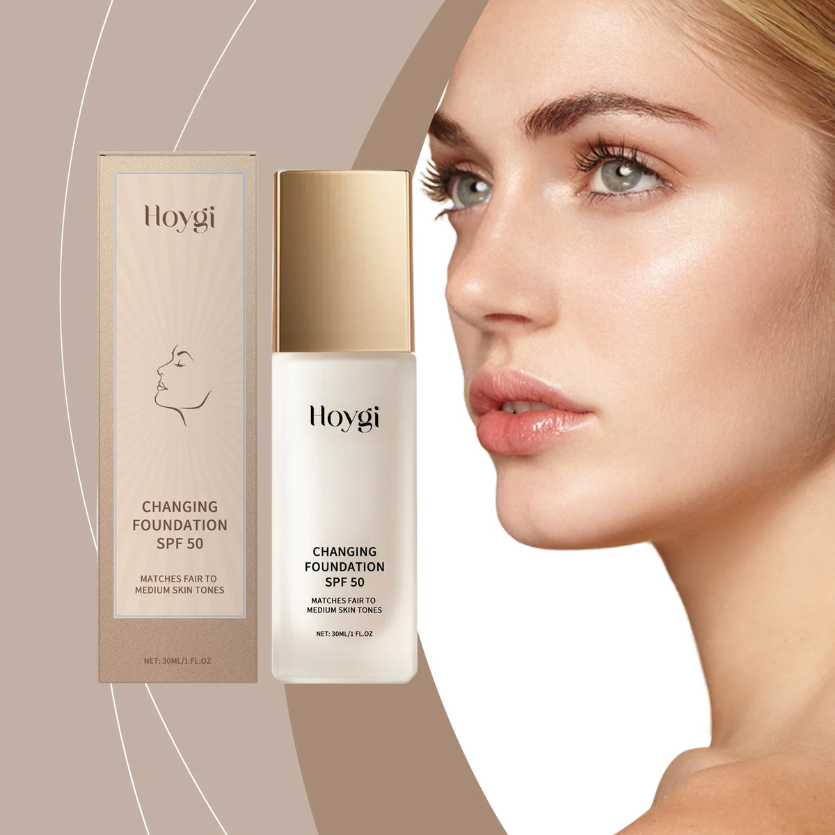 Hoygi Matte Liquid Foundation – Lightweight, Brightening, All Skin Liquid Foundation Qst