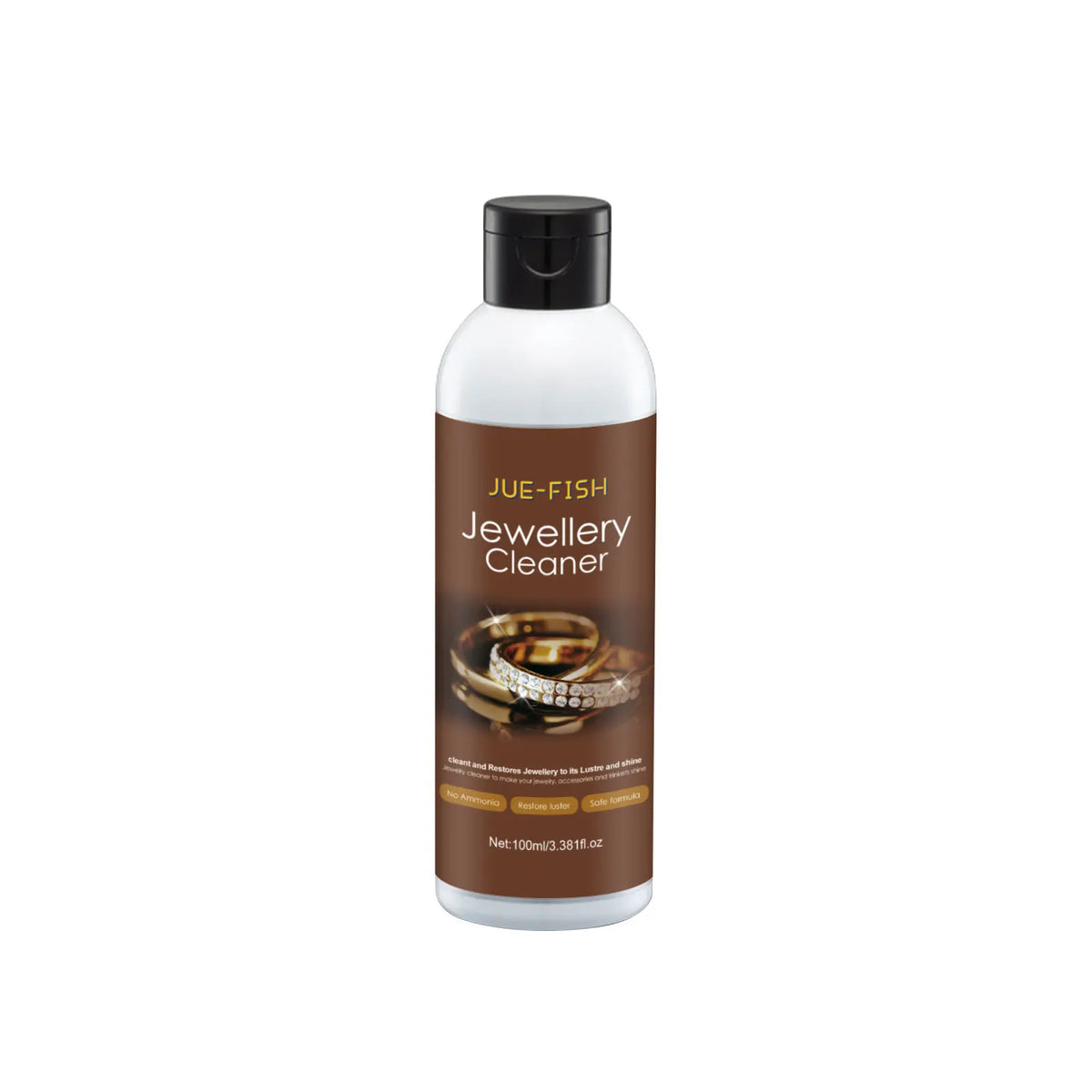 Jewelry Cleaner Liquid – Silver, Gold, Diamond & Gemstone Shine Jewelry Cleaning Solution Qst 100ml