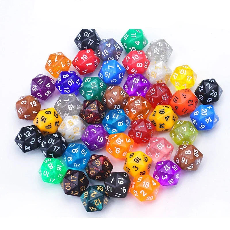 Acrylic D20 Polyhedral Dice – Math Teaching & Learning Tool Educational Dice Set Qme