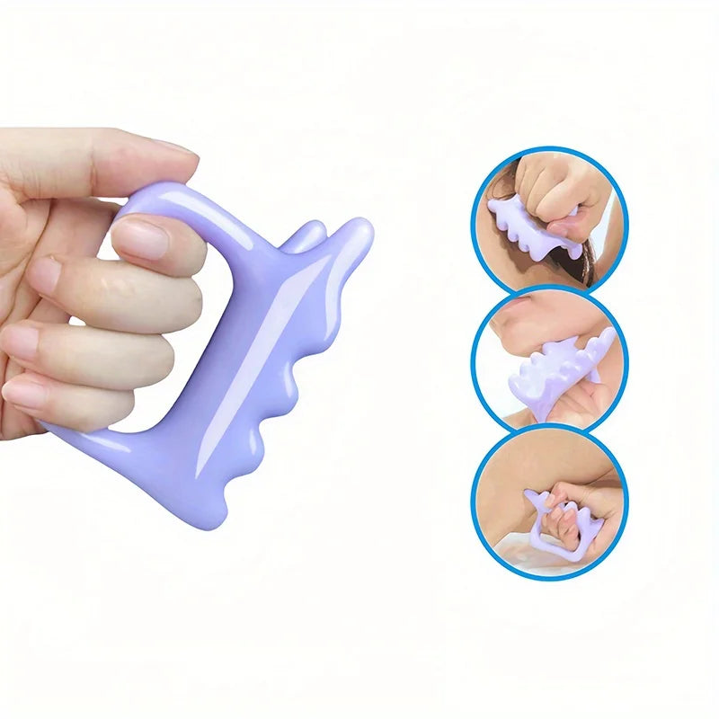 Resin Gua Sha Handheld Massager – Face, Neck & Body Tool Gua Sha Massager Qme