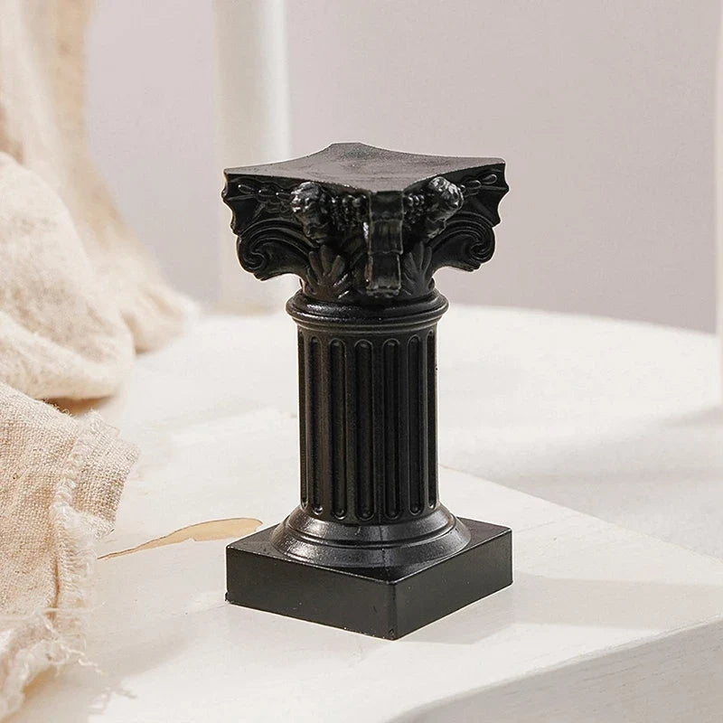 Greek Roman Column Pedestal Candlestick Stand Figurine Decorative Pedestal Stand Qme