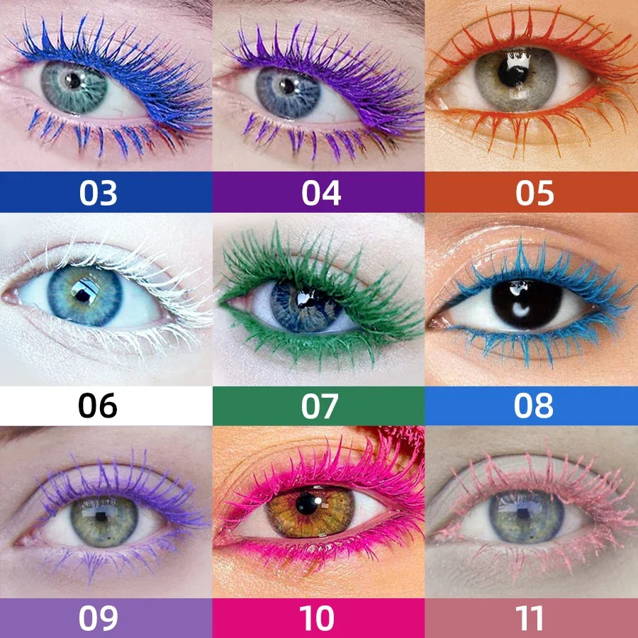 5D Waterproof Mascara – 9 Colors, Curl & Long-Lasting Ink Waterproof Mascara Qme
