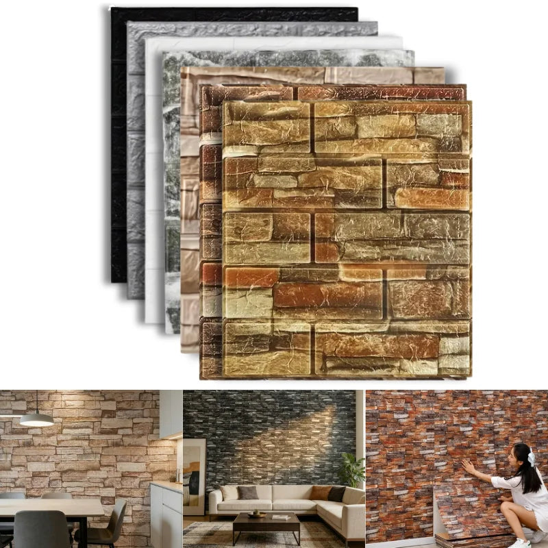 3D Brick Foam Wallpaper – Self Adhesive Waterproof Wall Panels 3D Wall Panels Qme