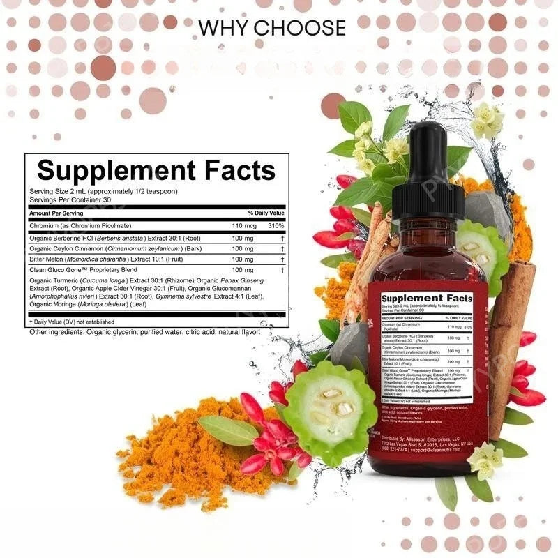 Organic Ceylon Cinnamon & Turmeric Liquid Drops 60ml Herbal Liquid Drops Qst