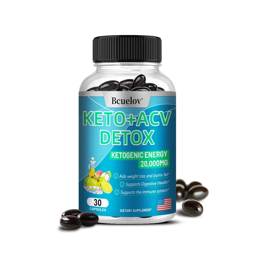 Keto + Apple Cider Vinegar Capsules – Ketogenic Energy Support Dietary Supplement Capsules Qst 30 count-1 bottle