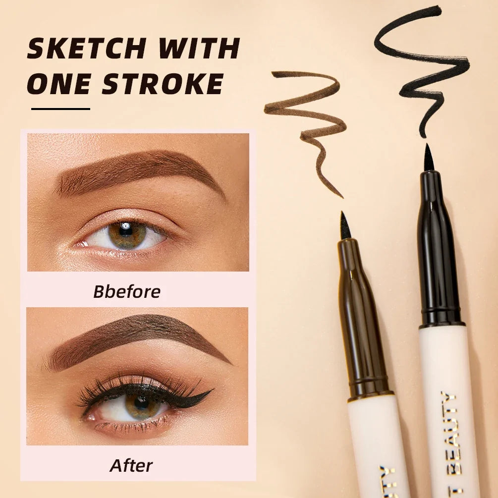 QIBEST Waterproof Black Liquid Eyeliner – Smudge-Proof Precision Liquid Eyeliner Qme