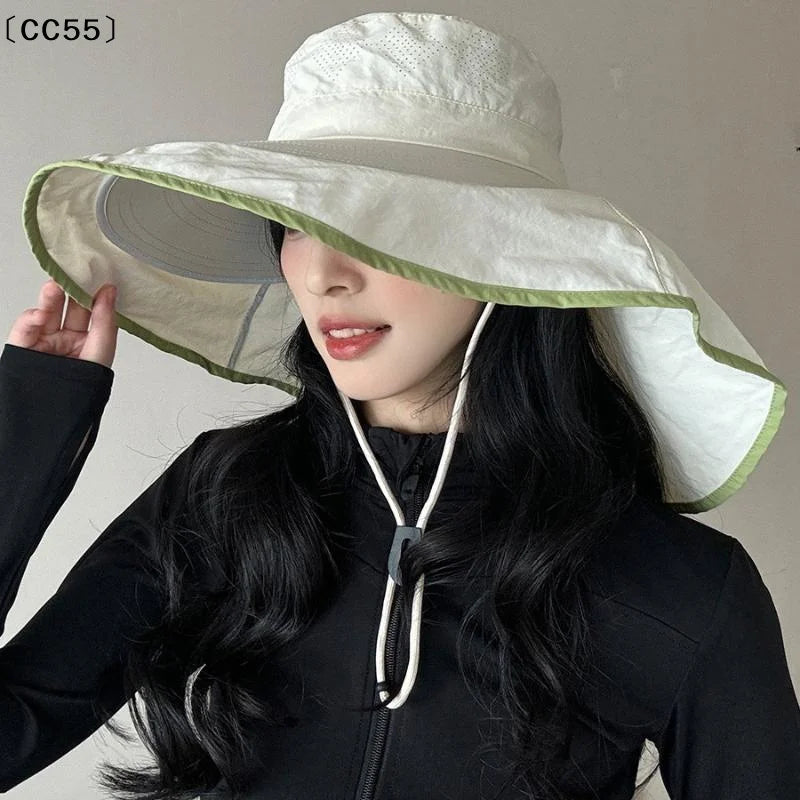 Women's Wide Brim Fisherman Hat – Lightweight UV Sun Hat Sun Hat Qst