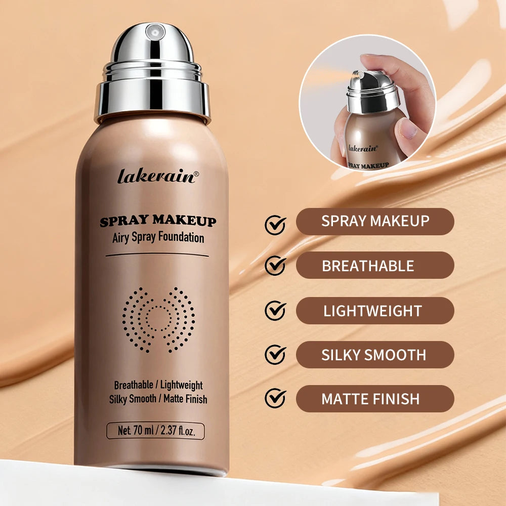 Lightweight Breathable Foundation Spray – Matte, Waterproof Foundation Spray Qst