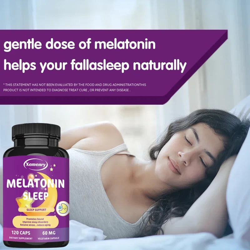 Xemenry Melatonin Capsules – Support Restful Sleep Quality Sleep Supplement Qst