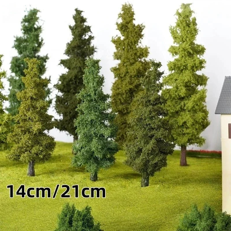 14 Miniature Pine Tree Models – Diorama & Train Layout Decor Miniature Model Trees Qme