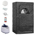 Portable Full Body Steam Sauna Tent 2L Generator Remote Control Portable Steam Sauna Qst Black Set