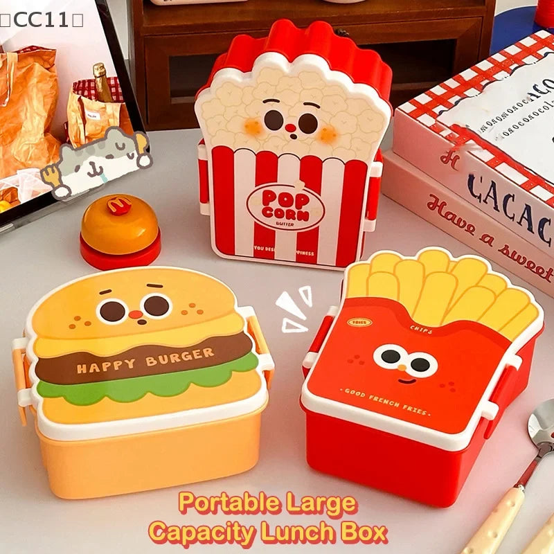 Bento Lunch Box with Compartments & Utensils – 800ml Bento Lunch Box Qme