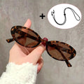 VOPHA Retro Oval Sunglasses UV400 Unisex Vintage Punk Style Fashion Sunglasses Qst Tortoise tea