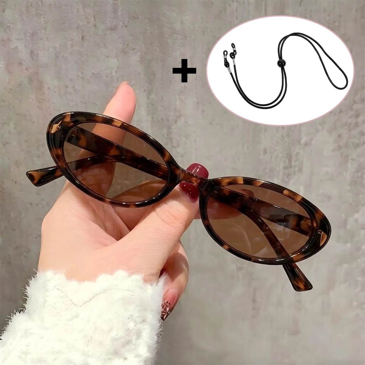 VOPHA Retro Oval Sunglasses UV400 Unisex Vintage Punk Style Fashion Sunglasses Qst Tortoise tea