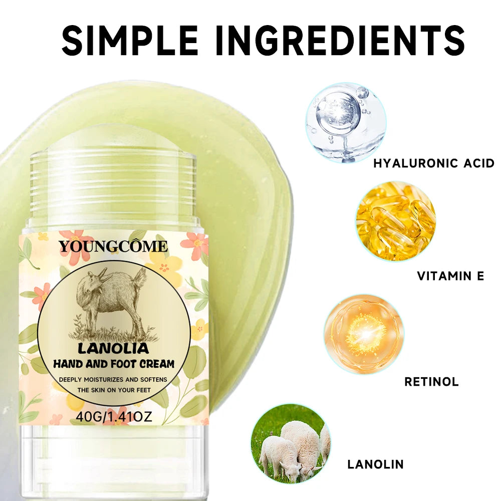 LANOLIA Hand & Foot Cream 40g – Lanolin & Hyaluronic Acid Hand & Foot Cream Qst