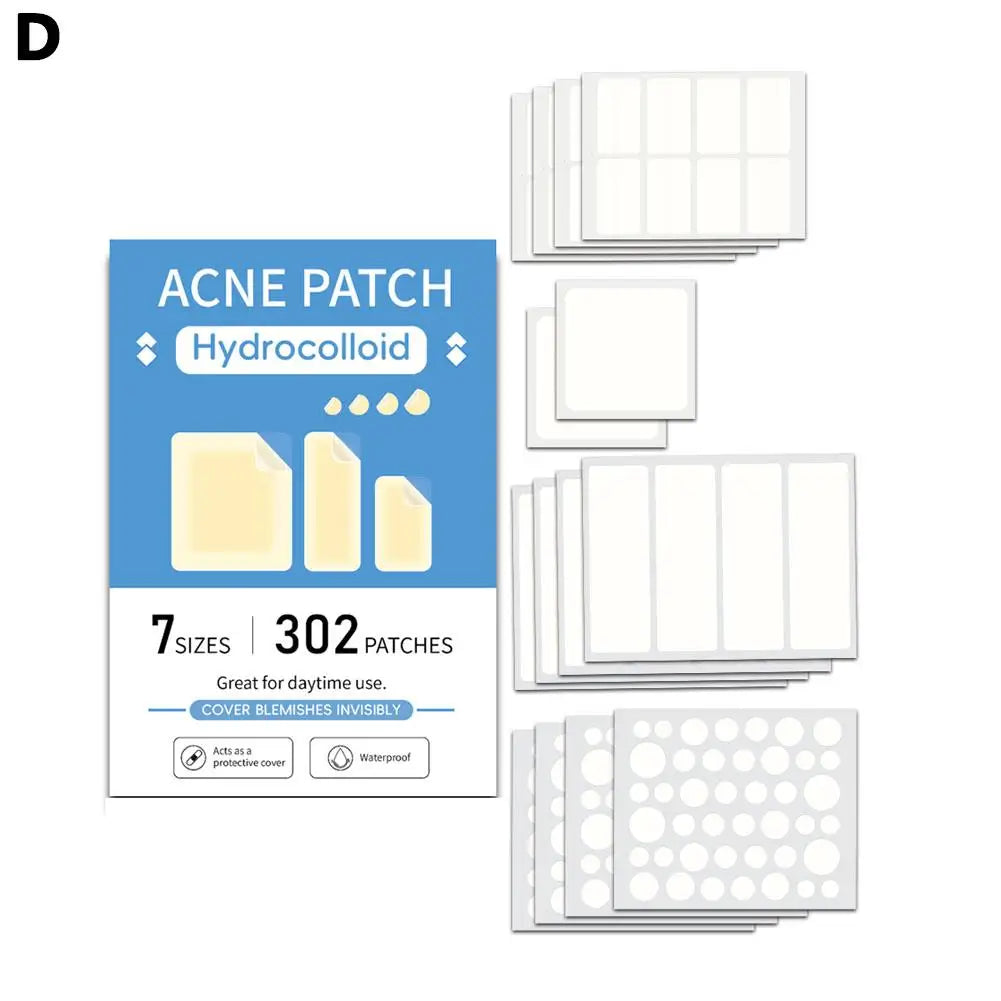 Hydrocolloid Pimple Patches Mixed Sizes – Salicylic Acid Pimple Patches Qme 302pcs CN