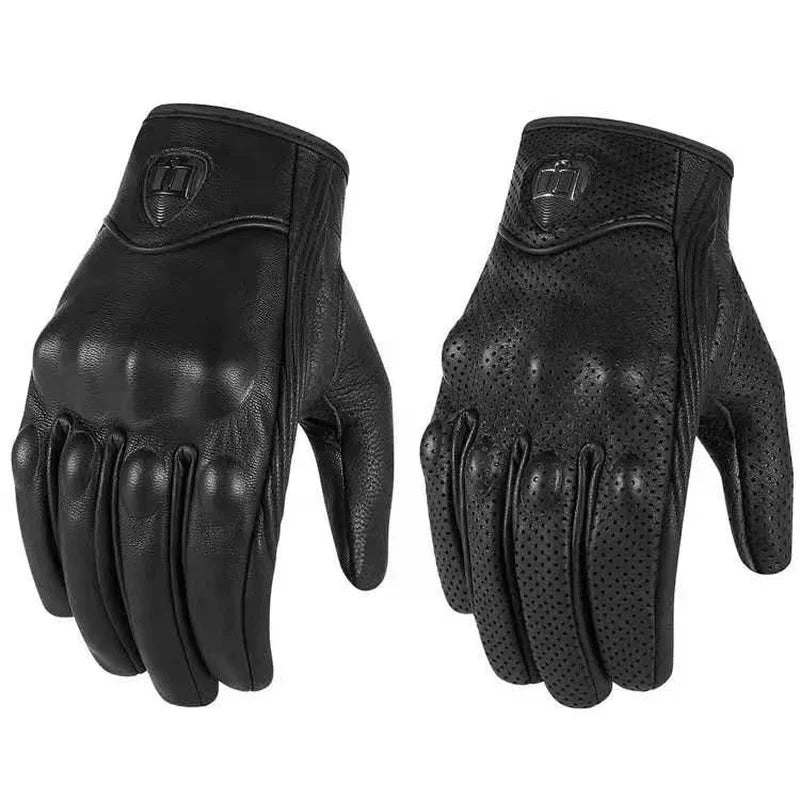 Men's Retro Classic Leather Motorcycle Gloves | M–XXL Motorcycle Riding Gloves Qme