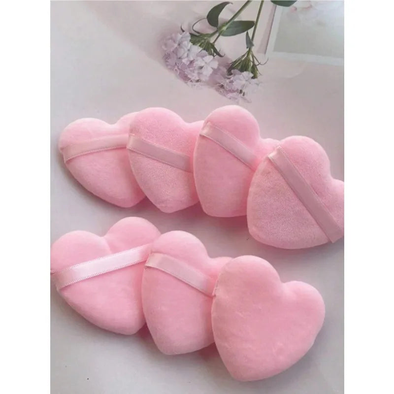 Heart-Shaped Velvet Powder Puff – Eye Contouring Tool 6cm Makeup Powder Puff Qme