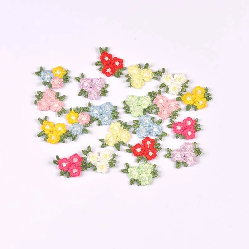 3-Flower Cluster Embroidered Appliques – DIY Sewing & Crafts Embroidered Applique Qme