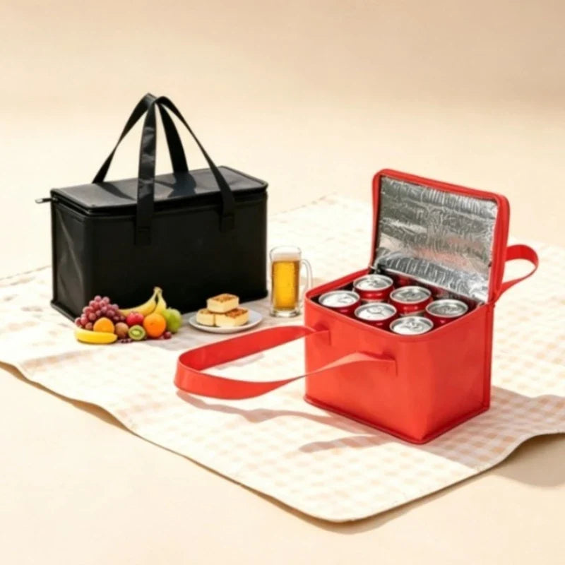 Portable Folding Insulated Lunch Cooler Bag – Thermal Picnic Bag Insulated Cooler Bag Qme