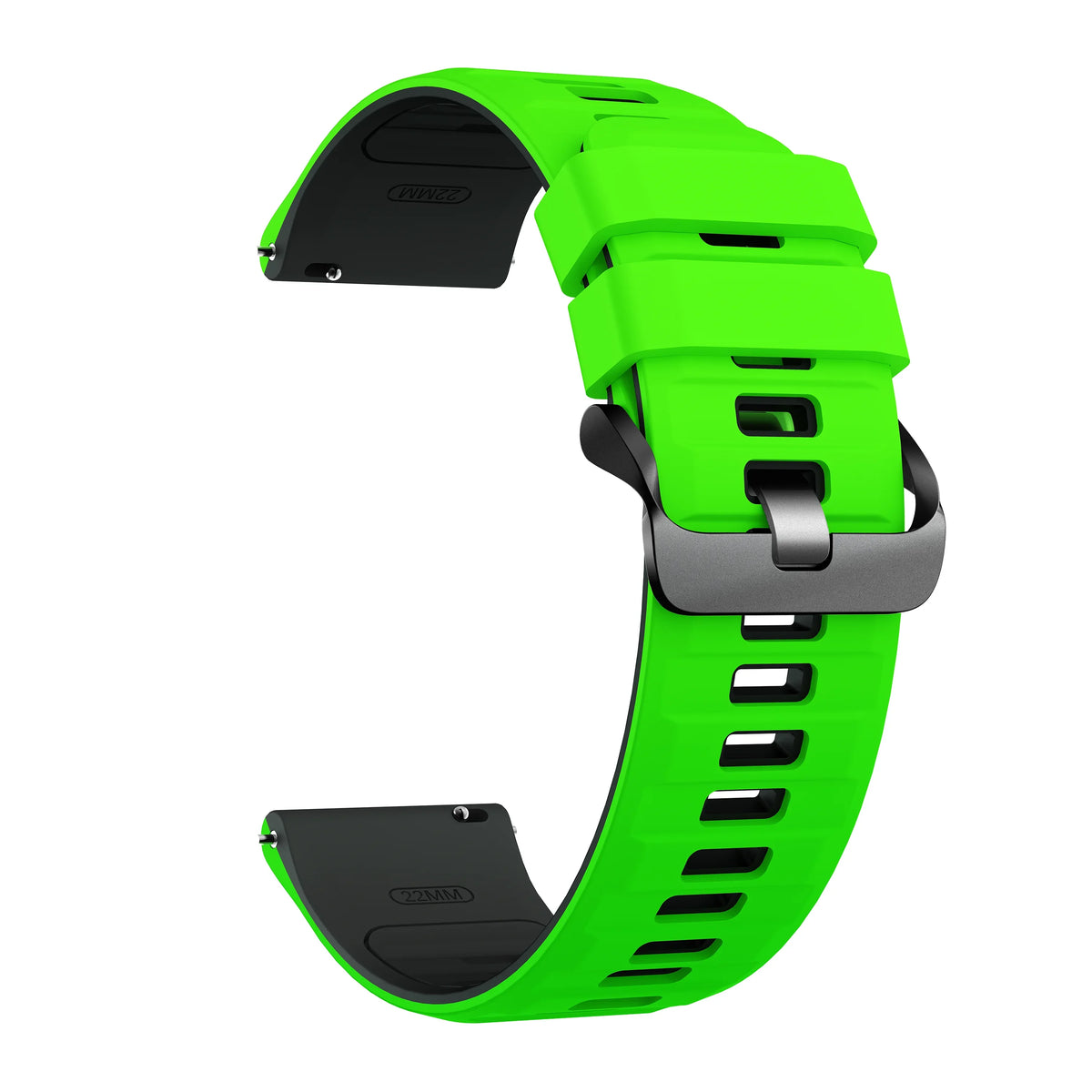 Silicone Sport Strap for OnePlus Watch 3/2/2R – 10 Colors Silicone Watch Strap Qme Green Black 22mm Universal