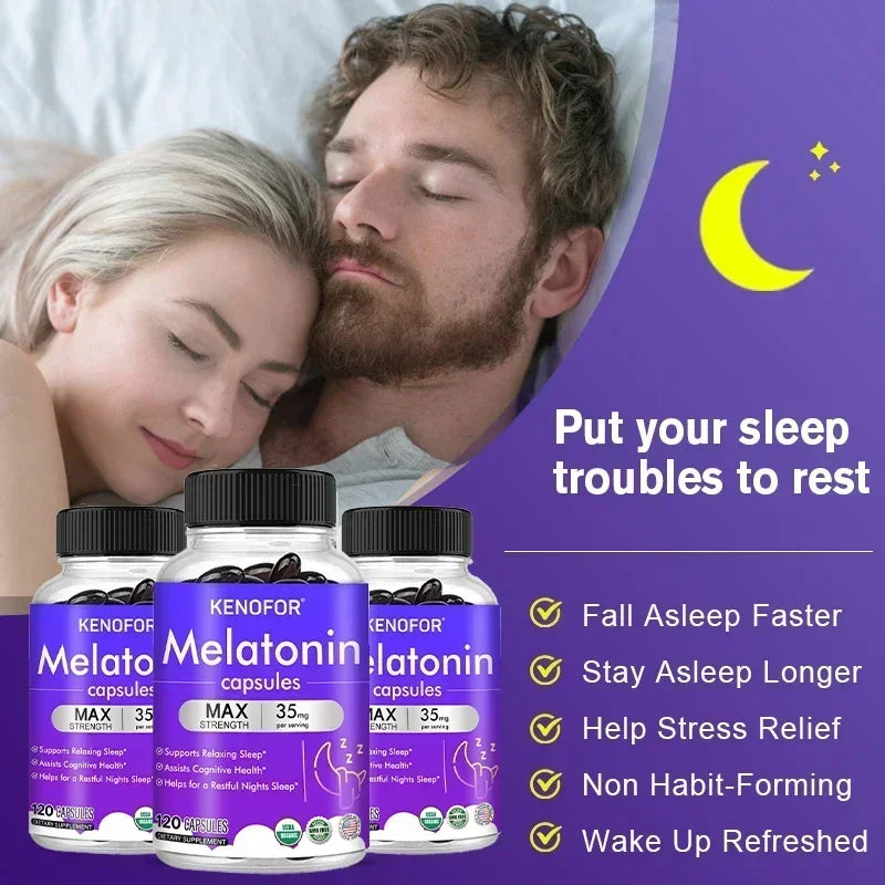 Kenofor Melatonin 35mg Max Strength Sleep Supplement Sleep Supplement Qst