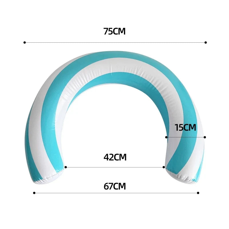 Inflatable Arc-Shaped Swim Ring for Adults | Pool Float Inflatable Pool Float Qme