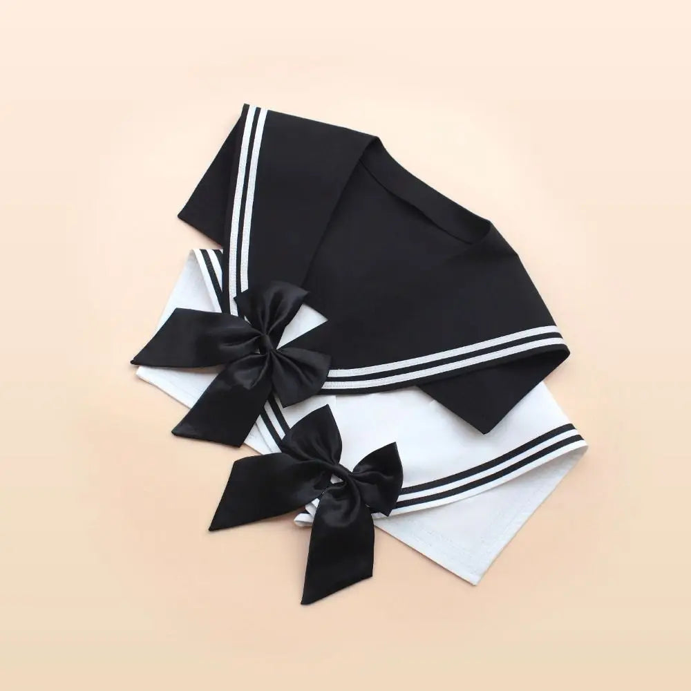 Striped Sailor Detachable Fake Collar Cape | 4 Colors Detachable Fake Collar Qme