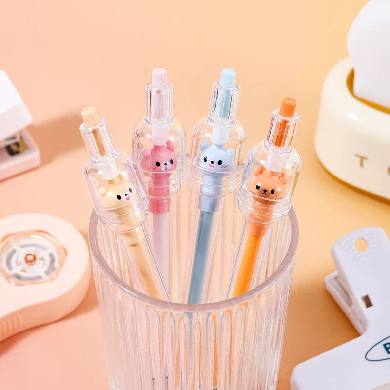 Wishing Bear Fidget Spinner Gel Pen Set – 4 Cute Novelty Pens Novelty Gel Pen Set Qme
