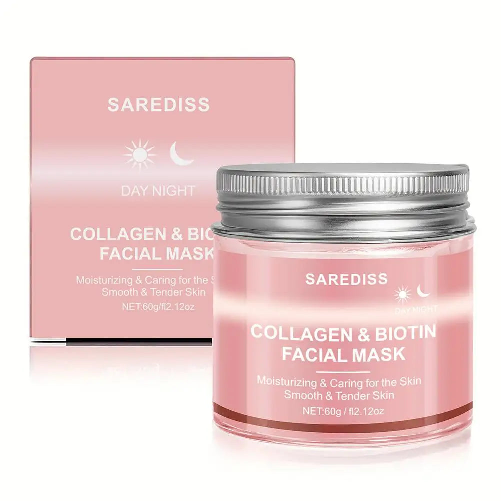 Collagen Night Wrapping Peel-Off Face Mask – Deep Hydration Overnight Face Mask Qme 60ml X2