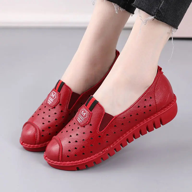 Women's Retro Floral Flat Loafers – Vintage Slip-On Moccasins Women's Flat Loafers Qst