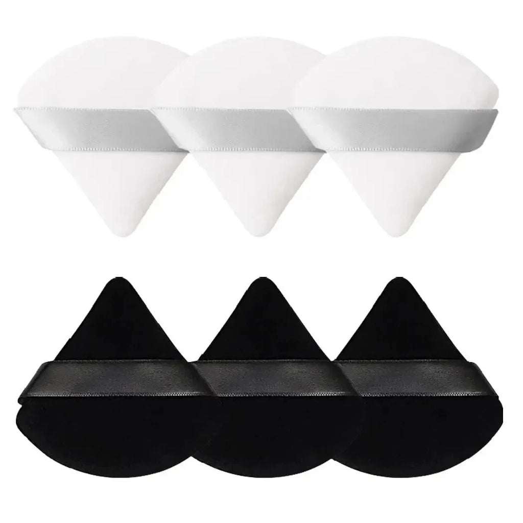 Hypoallergenic Soft Makeup Sponge Puff – Foundation & Concealer Makeup Sponge Puff Qme 6pcs-WhiteBlack