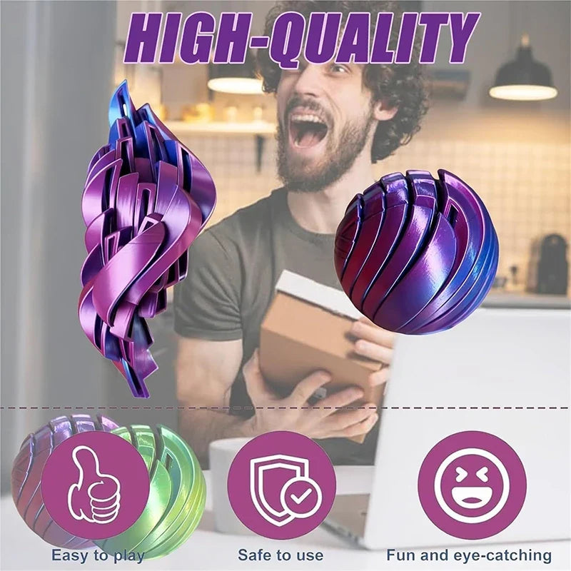 Gear Liquid Flow Ball Rotating Fidget Toy | Twistsphere Fidget Toy Qme