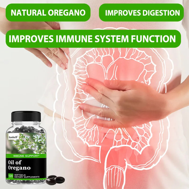 Oil of Oregano Vegan Capsules – Antioxidant & Immune Support Herbal Supplement Qst