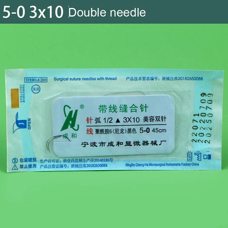 Non-Absorbable Suture Thread & Needle Double Eyelid Tool Set Eyelid Suture Tool Qme WHITE