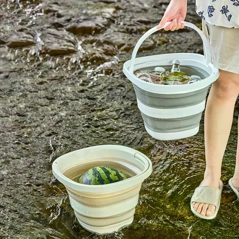 Foldable Water Bucket | Collapsible Pail for Fishing & Camping Collapsible Water Bucket Qme