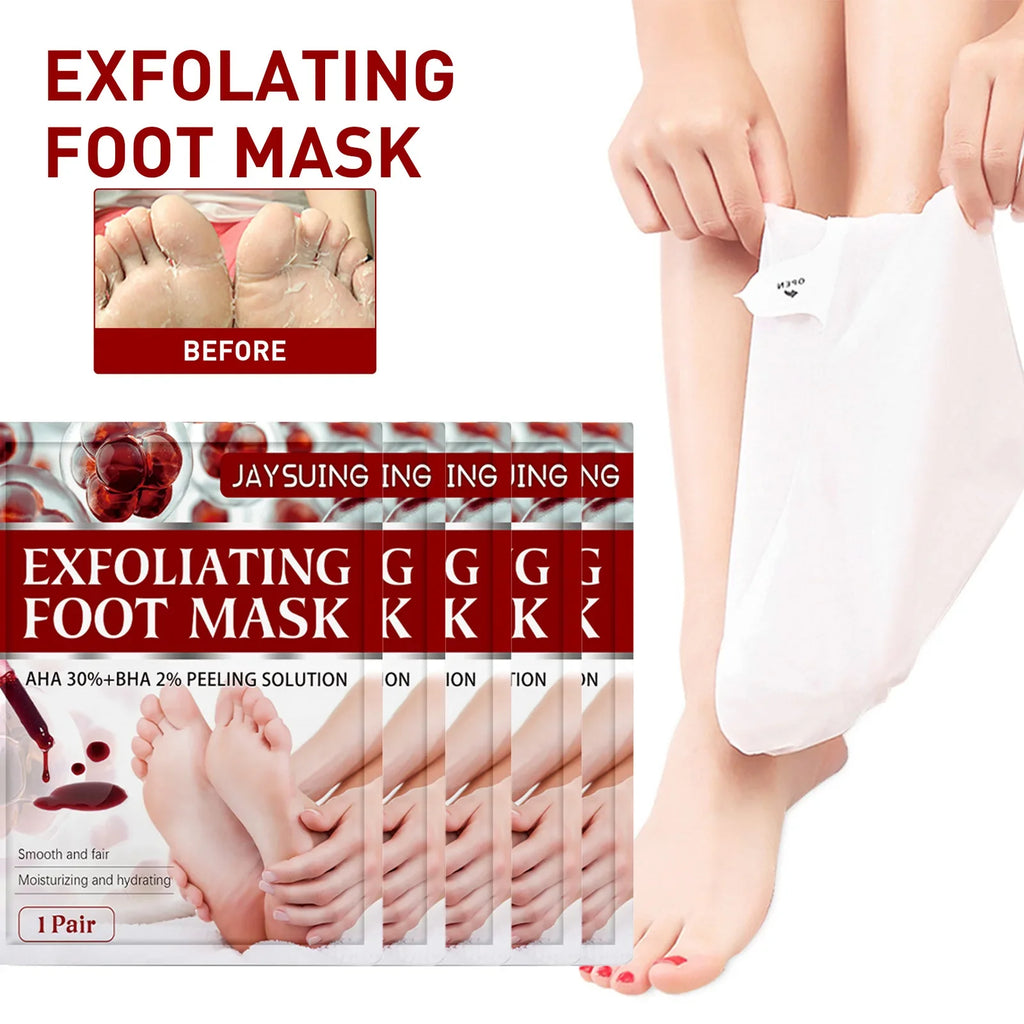 AHA Exfoliating Foot Mask – Moisturizing Heel & Callus Peel Exfoliating Foot Mask Qme