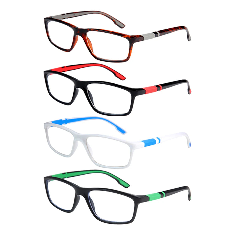 VOPHA 4-Pack Anti-Blue Light Sports Reading Glasses +1.00–+3.00 Reading Glasses Qst 4pcs +250