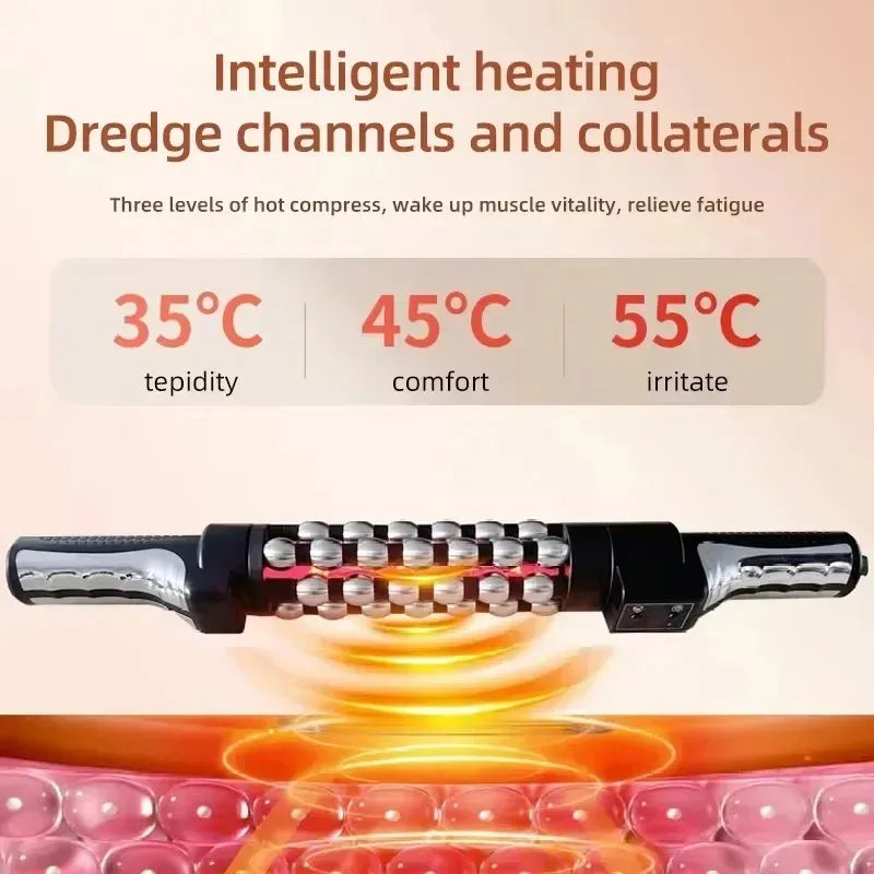 Vilnason Red Light Heated Massage Roller | 360° Rotating Body Massager Electric Massage Roller Qst