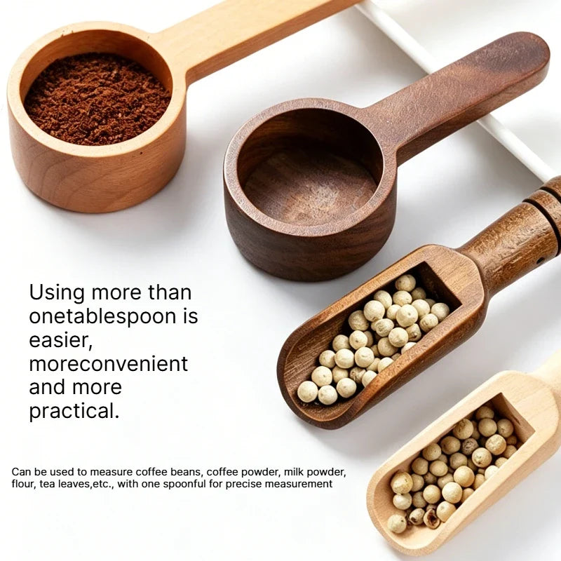 Black Walnut Wood Coffee Measuring Spoon – Precise Gram Scoop Coffee Measuring Spoon Qme