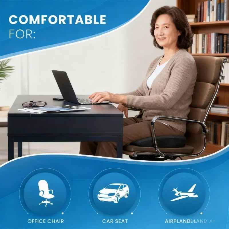 Office Chair Seat & Back Cushion | Memory Foam Support – Qme Seat Back Cushion Qme