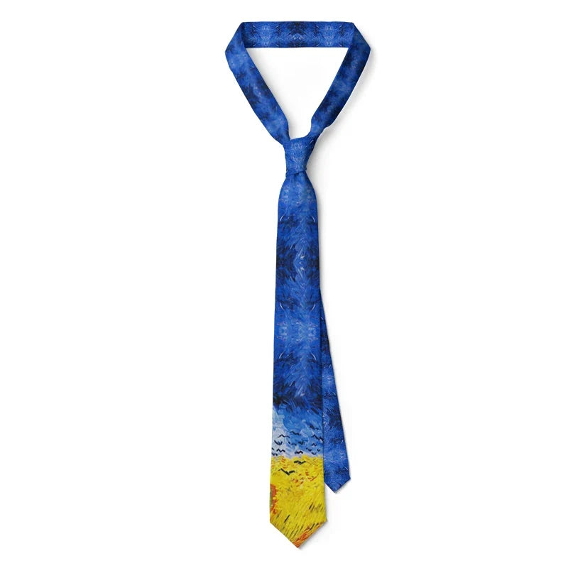 Screaming Sailing Cat Novelty Necktie – Funny Men's Print Tie Novelty Print Necktie Qme type9