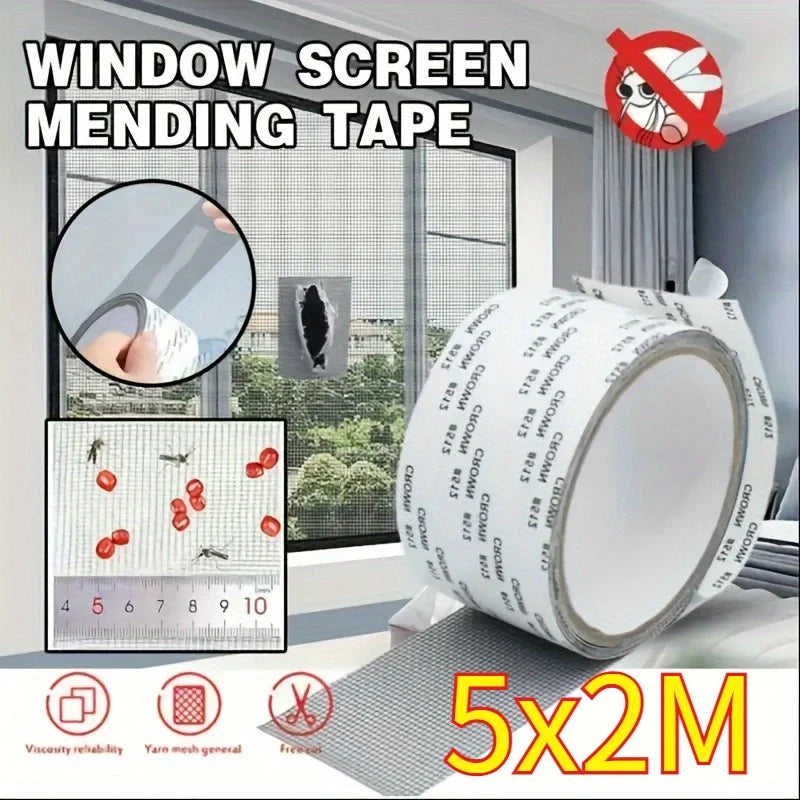 Waterproof Window Screen Repair Tape – Self-Adhesive Mesh Patch Screen Repair Tape Qme