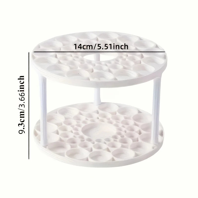 360 Rotating Makeup Brush Holder – White Plastic Organizer Makeup Brush Organizer Qme
