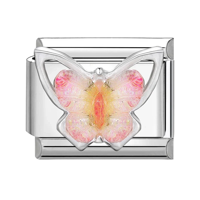 Zircon Stars Shell Butterfly Italian Charm Links – 39 Colors Italian Charm Links Qme Style 7
