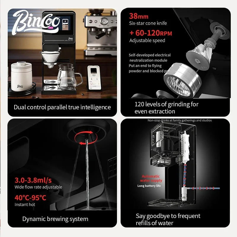 BINCOO P1 Pro All-in-One Automatic Pour-Over Coffee Machine Automatic Coffee Machine Qst